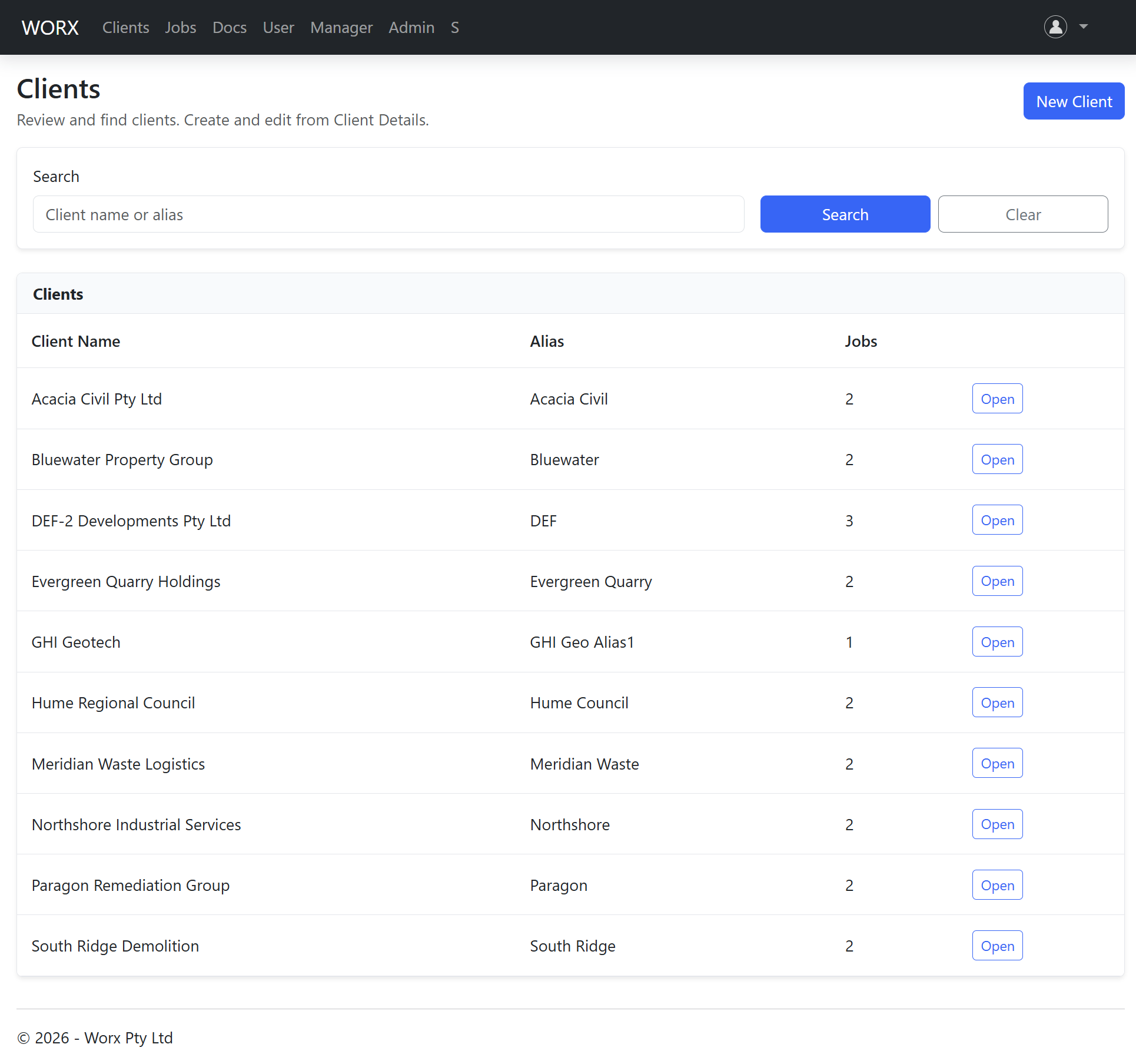 Worx clients list